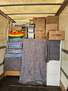 boxes in van